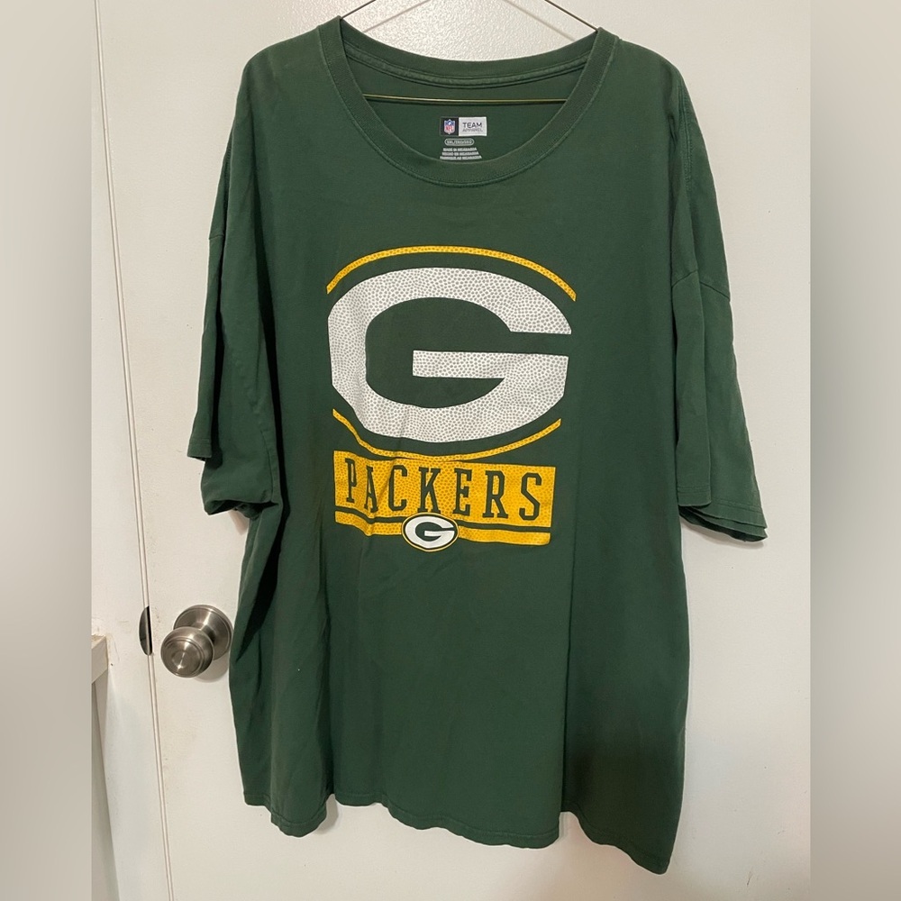 NFL TEAM APPAREL GREEN BAY PACKERS SHORT SLEEVE cotton
T Shirt Large logo 
3XL